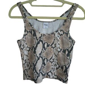 Aritzia TNA Taupe Snake Skin Tank XS